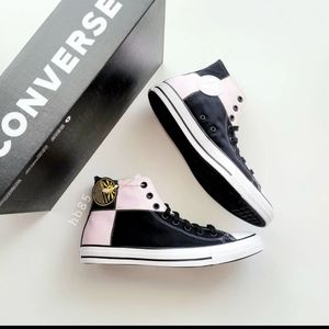 Converse CTAS HI BLACK/MAGENTA AND WHITE